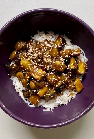 eggplant in spicy garlic sauce
