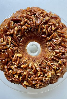 Upside Down Pecan Cake