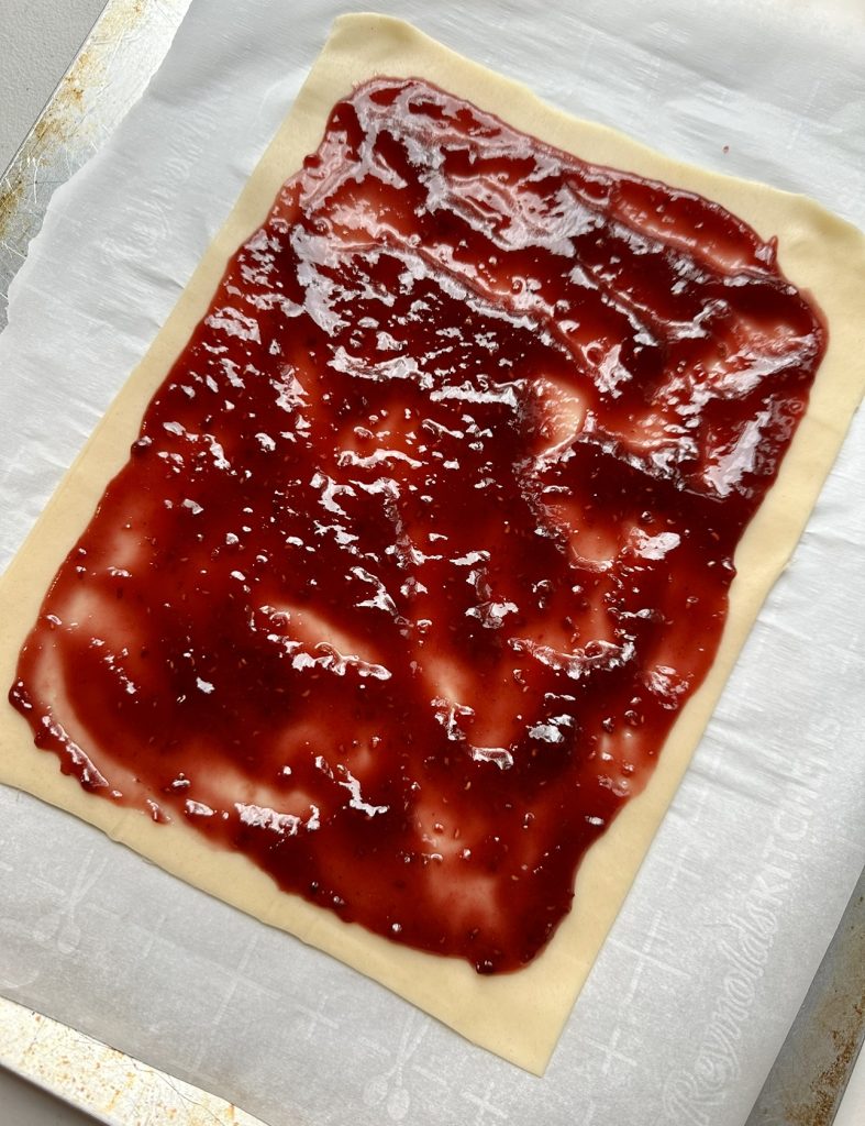 Use any jam or sweet filling you like to customize this poptart to your preferences.