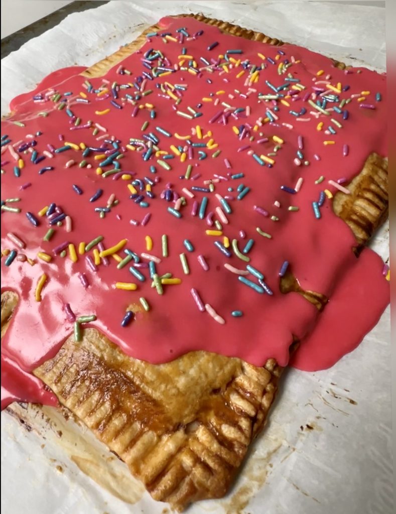 This giant poptart is the perfect treat for a special holiday breakfast or festive weekend brunch.