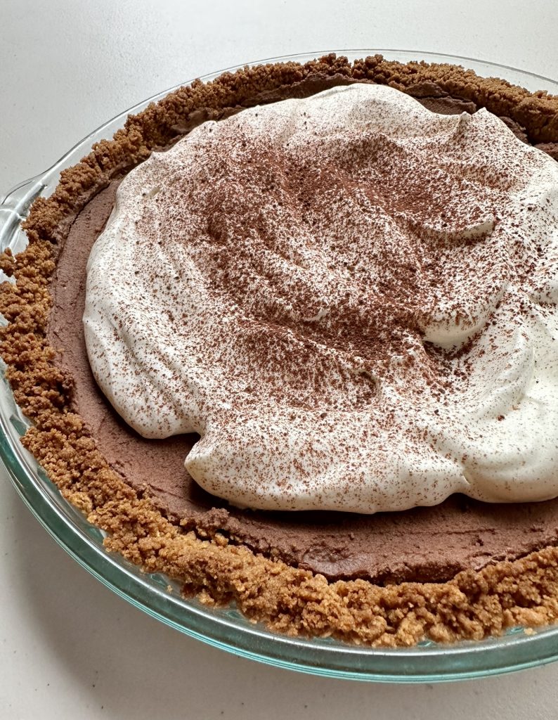The whipped cream on top of this pie is optional but highly recommend!