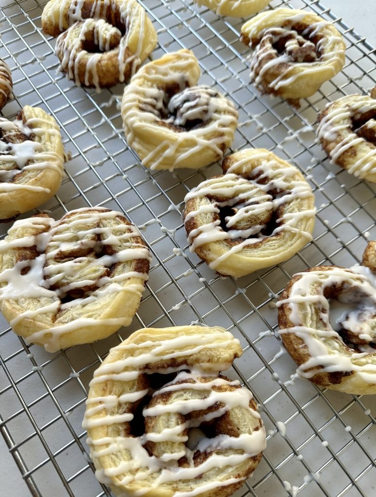 Puff pastry cinnamon rolls are light, flakey and full of cinnamon flavor.