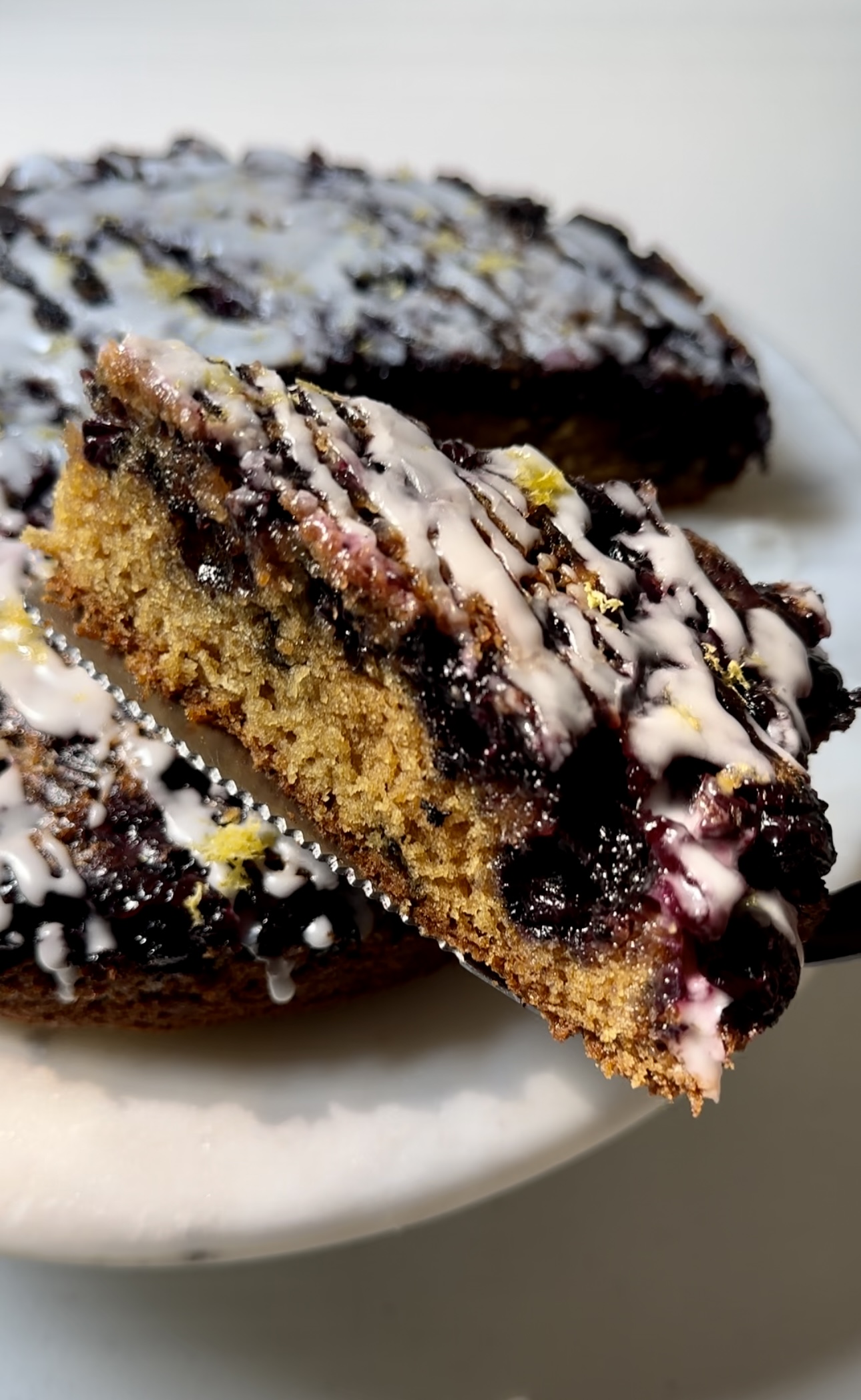 Blueberry Lemon Upside Down Cake - Dang That's Sweet