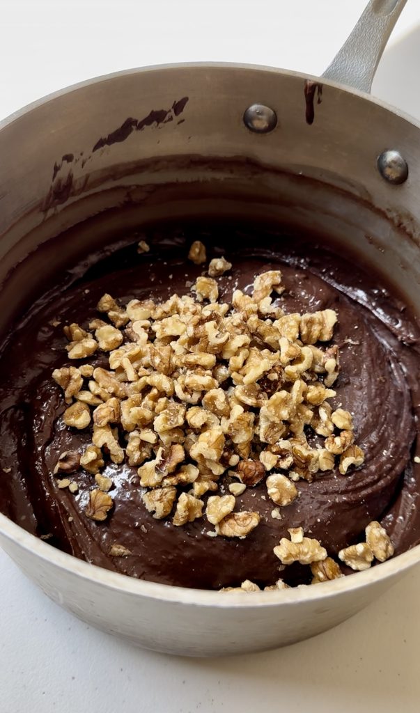 Adding chopped nuts to the fudge filling is optional but I like the extra texture and nutty flavor!