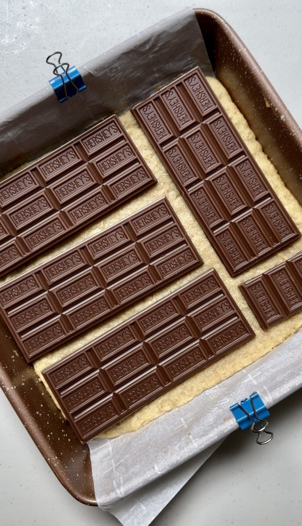 Milk chocolate is a staple ingredient for any s'mores and I'll admit- I do prefer a classic Hershey's chocolate bar for this recipe!