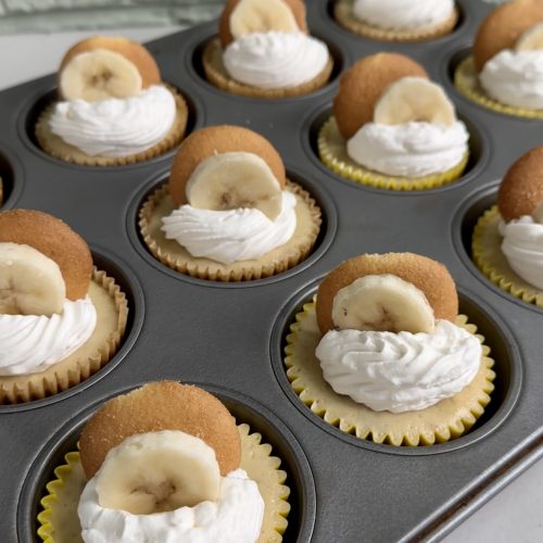 Mini Banana Pudding Cheesecakes - Dang That's Sweet