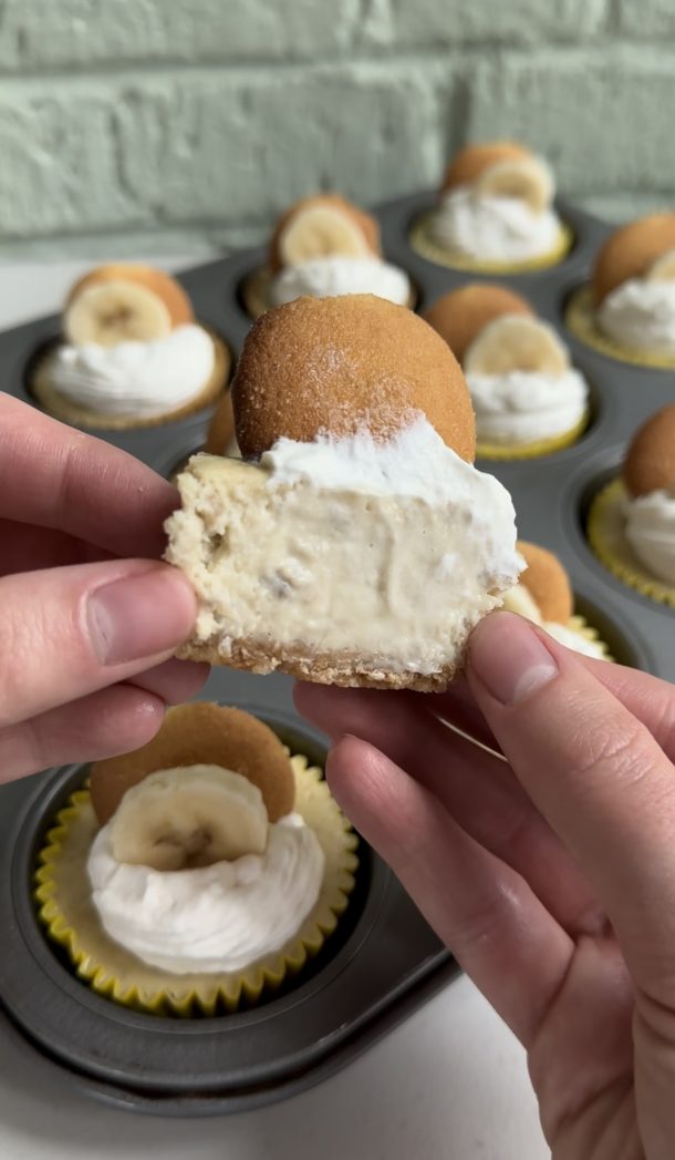 Mini Banana Pudding Cheesecakes - Dang That's Sweet