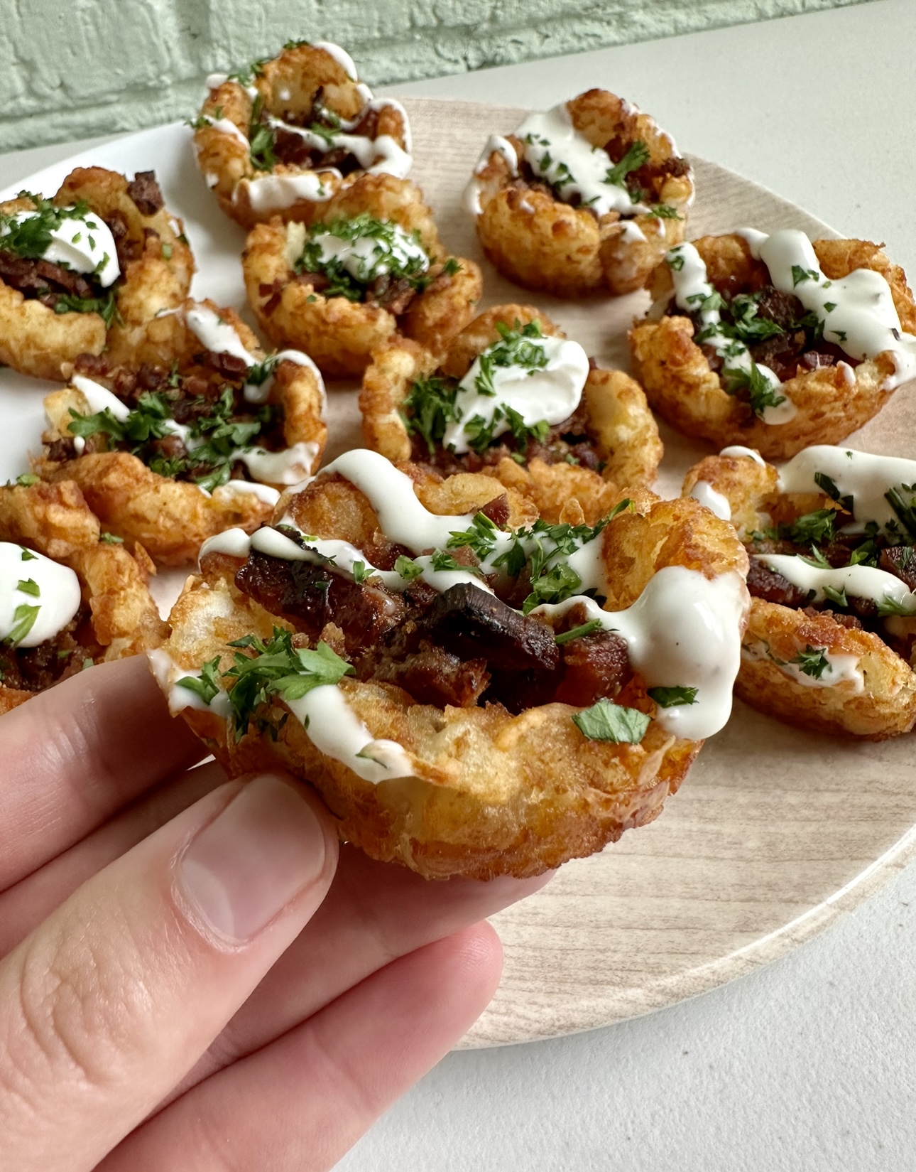 Loaded Tater Tot Cups-image