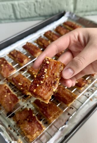 Boursin Candied Bacon Crackers