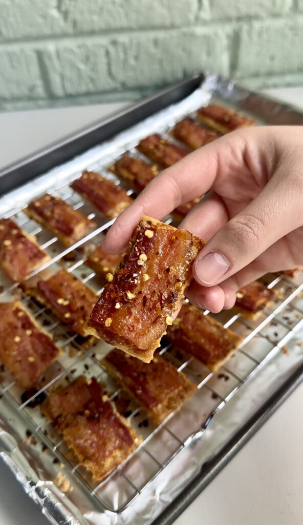 Boursin Candied Bacon Crackers