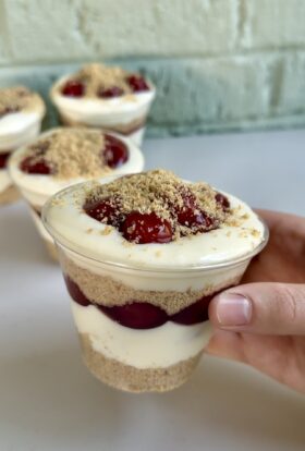 cherry cheesecake cups