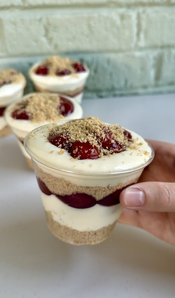 cherry cheesecake cups