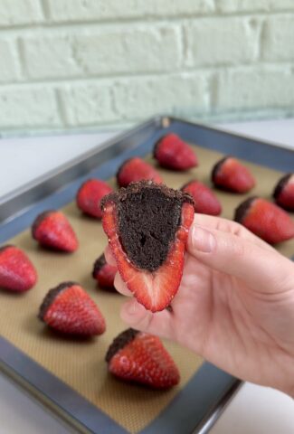 oreo truffle stuffed strawberries