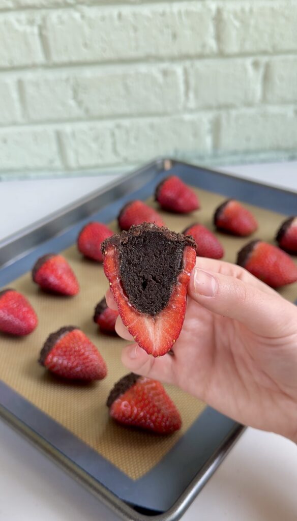 oreo truffle stuffed strawberries