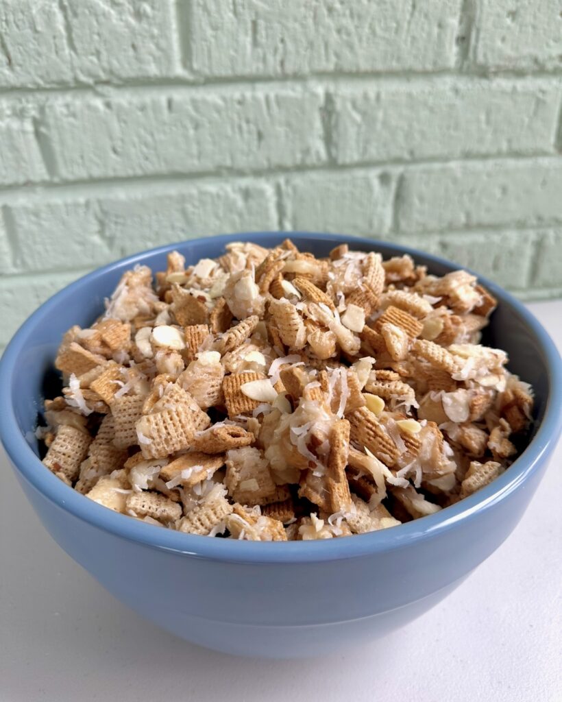 gooey coconut almond chex mix