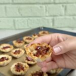 candied bacon and goat cheese cups