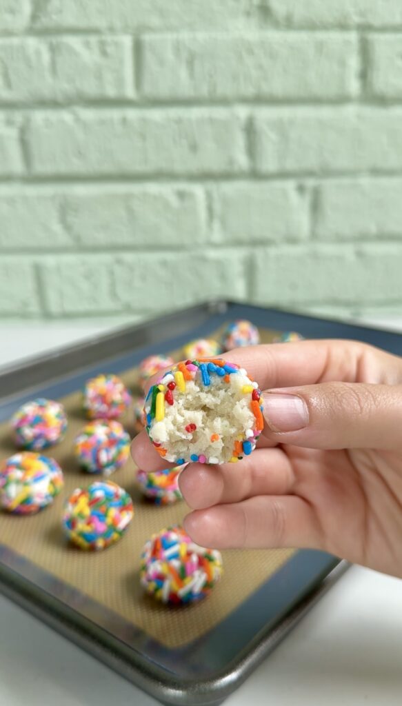 funfetti cheesecake bites