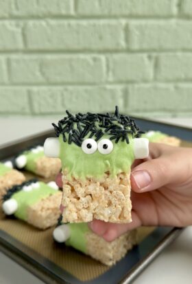 Frankenstein Rice Krispies Treats