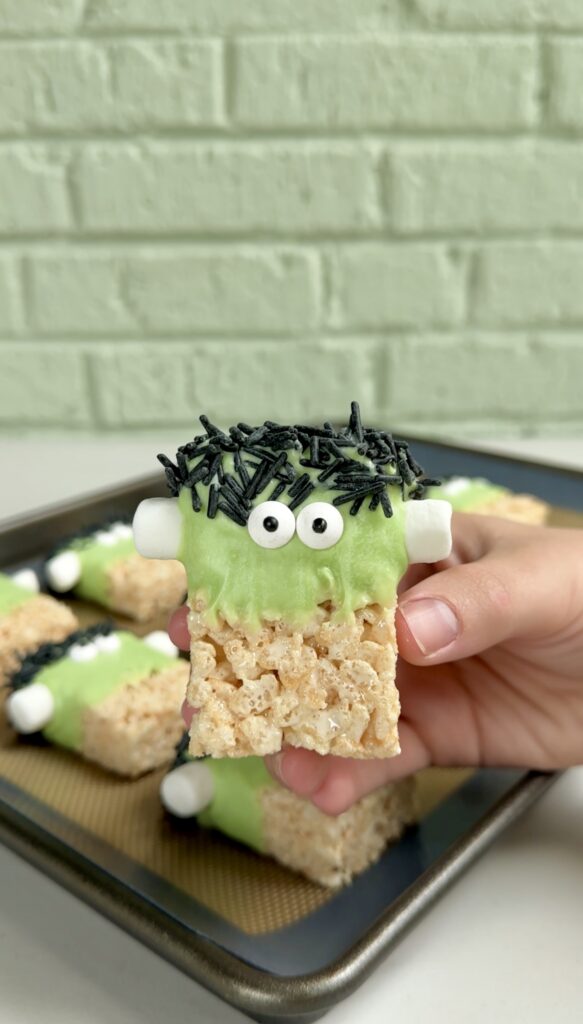 Frankenstein Rice Krispies Treats