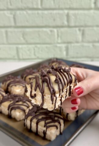 cookie dough rice krispie treats