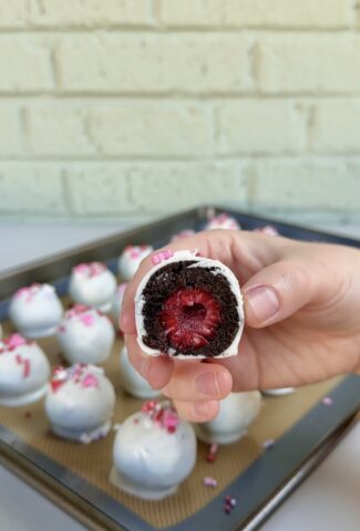 White Chocolate Raspberry Oreo Balls