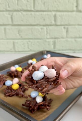 No Bake Birds Nest Cookies