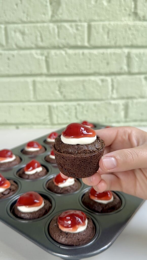 Cherry Cheesecake Brownie Bites