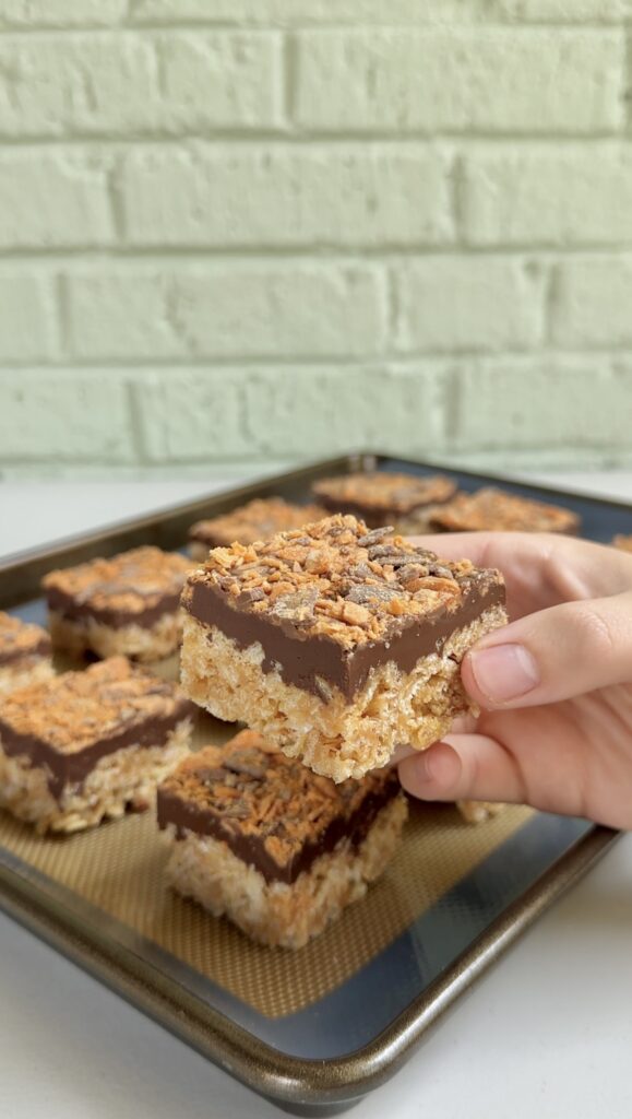 Butterfinger Rice Krispie Treats