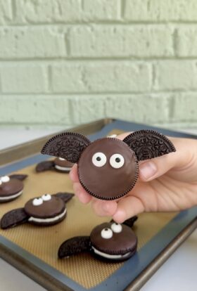 No Bake Oreo Bat Cookies